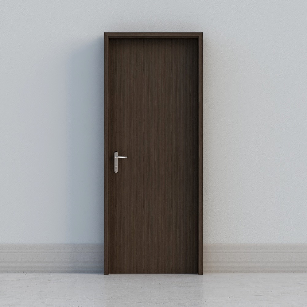 minimal dark wooden door