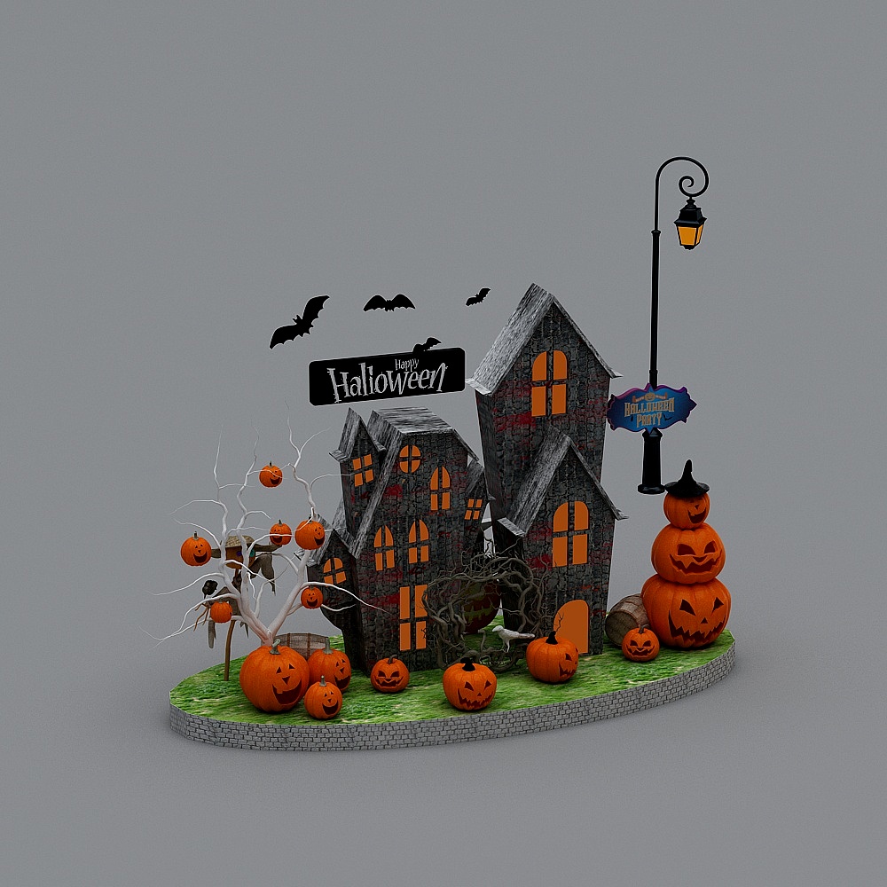 Spooky Haunted House 3D model