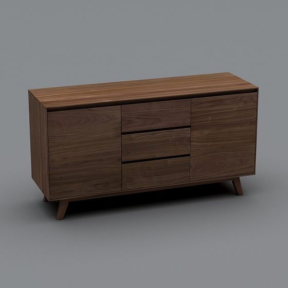 Minimalist Storage Cabinet 3D model for Modern Interiors