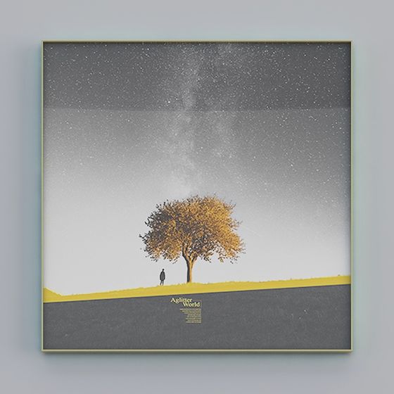 Solitary Tree 3D model for Artistic Projects