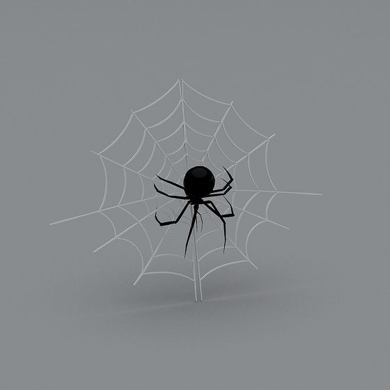 Mysterious Spider Web Low-Poly 3D model