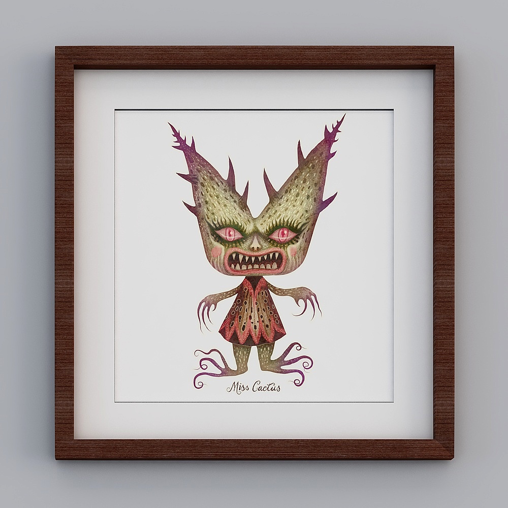Unique Miss Cactus 3D Model for Creative Projects