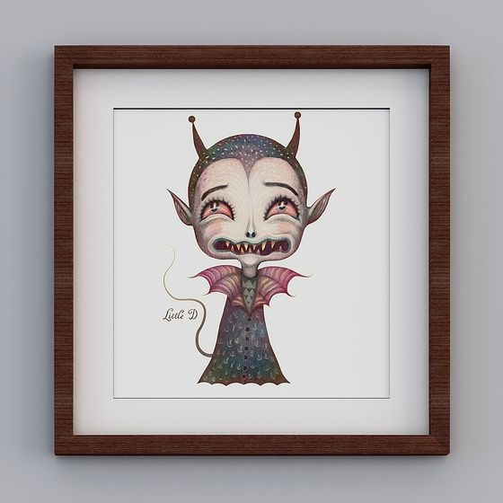 Little D: Whimsical 3D Model for Creative Projects