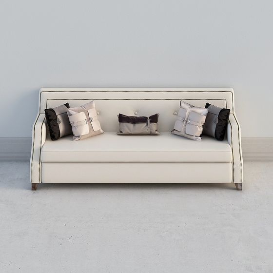 Urban Comfort Low-Poly Sofa 3D model