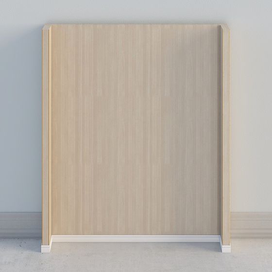 Elegant Wooden Screen 3D model for Contemporary Spaces