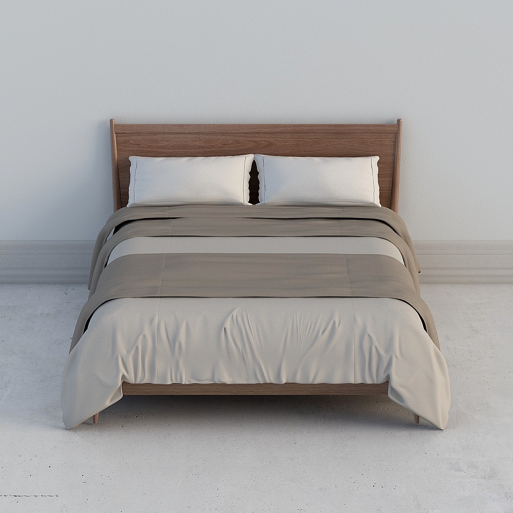 Das große Bett ist 1,5 tea-braun