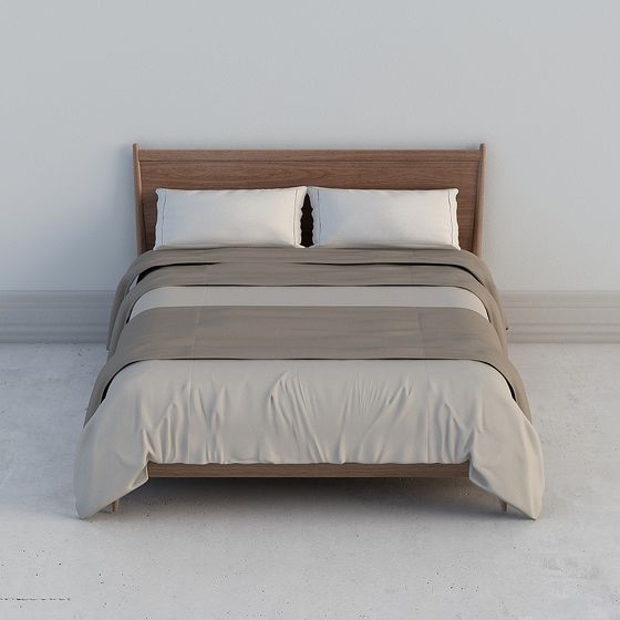 Das große Bett ist 1,5 tea-braun