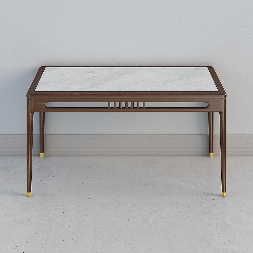 Elegant Marble Dining Table 3D model