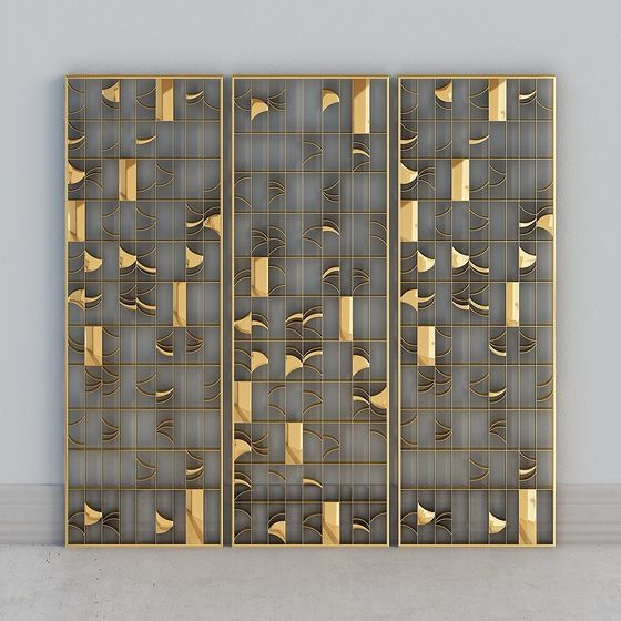 Art Deco Screen 3D model