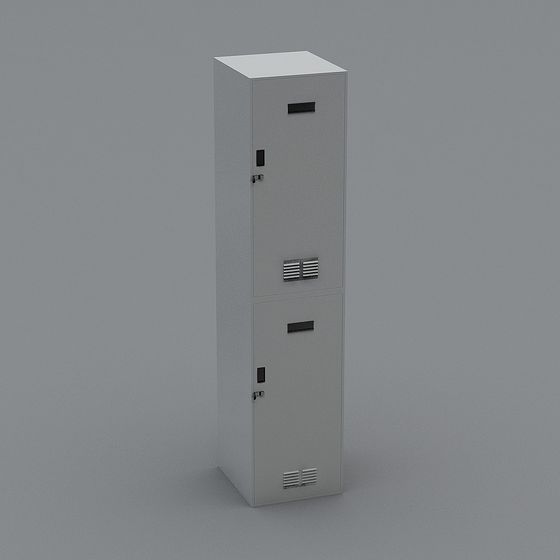 Stylish Low-Poly Storage Cabinet 3D model