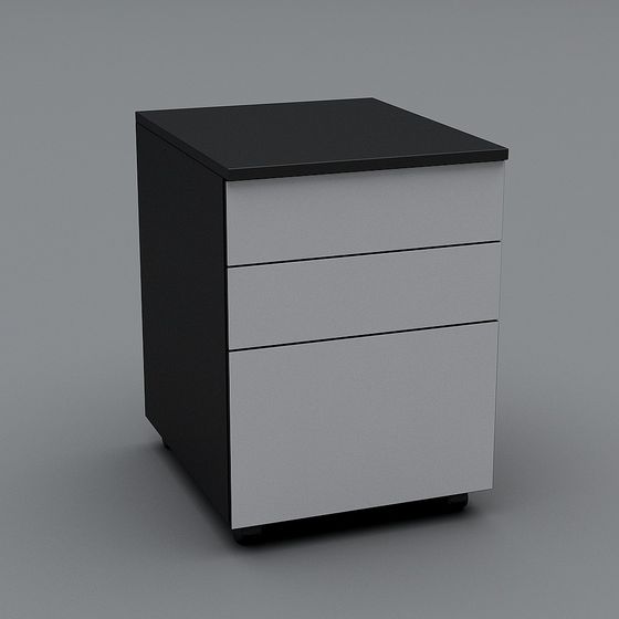 Modern Minimalist Bedside Table 3D model
