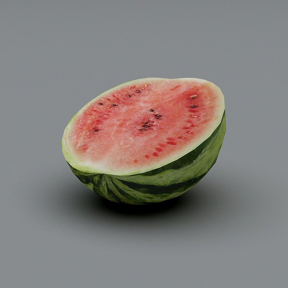 Realistic Watermelon Half 3D model