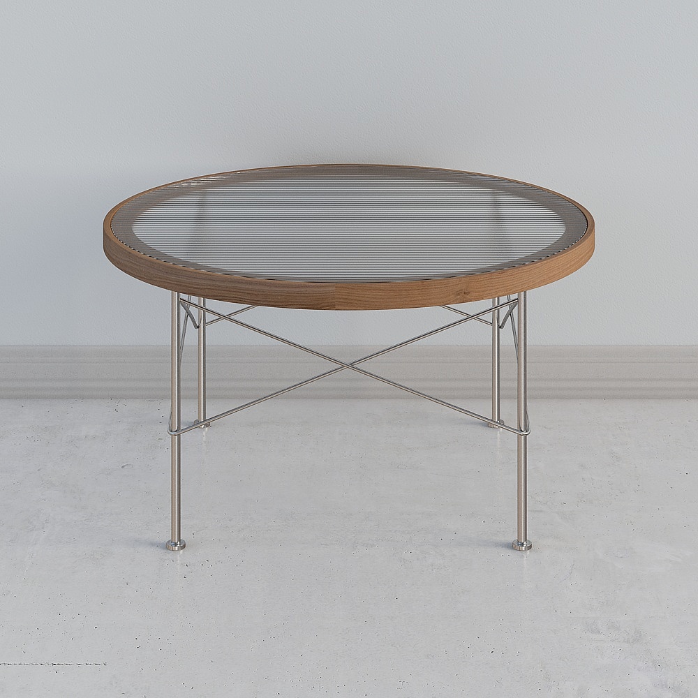 Круглый кофейный стол Боли с грецкими орехами