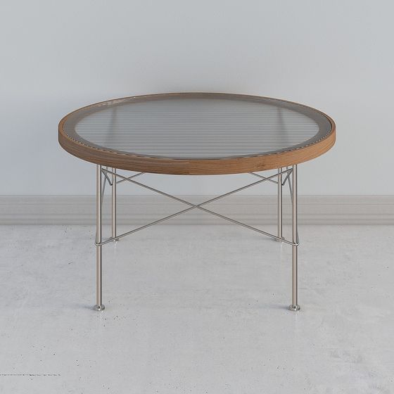 Stylish Low-Poly Round Table 3D model