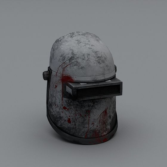Post-Apocalyptic Battlefield Helmet 3D model
