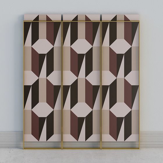 Elegant Geometric Low-Polygon 3D Model for Modern Designs