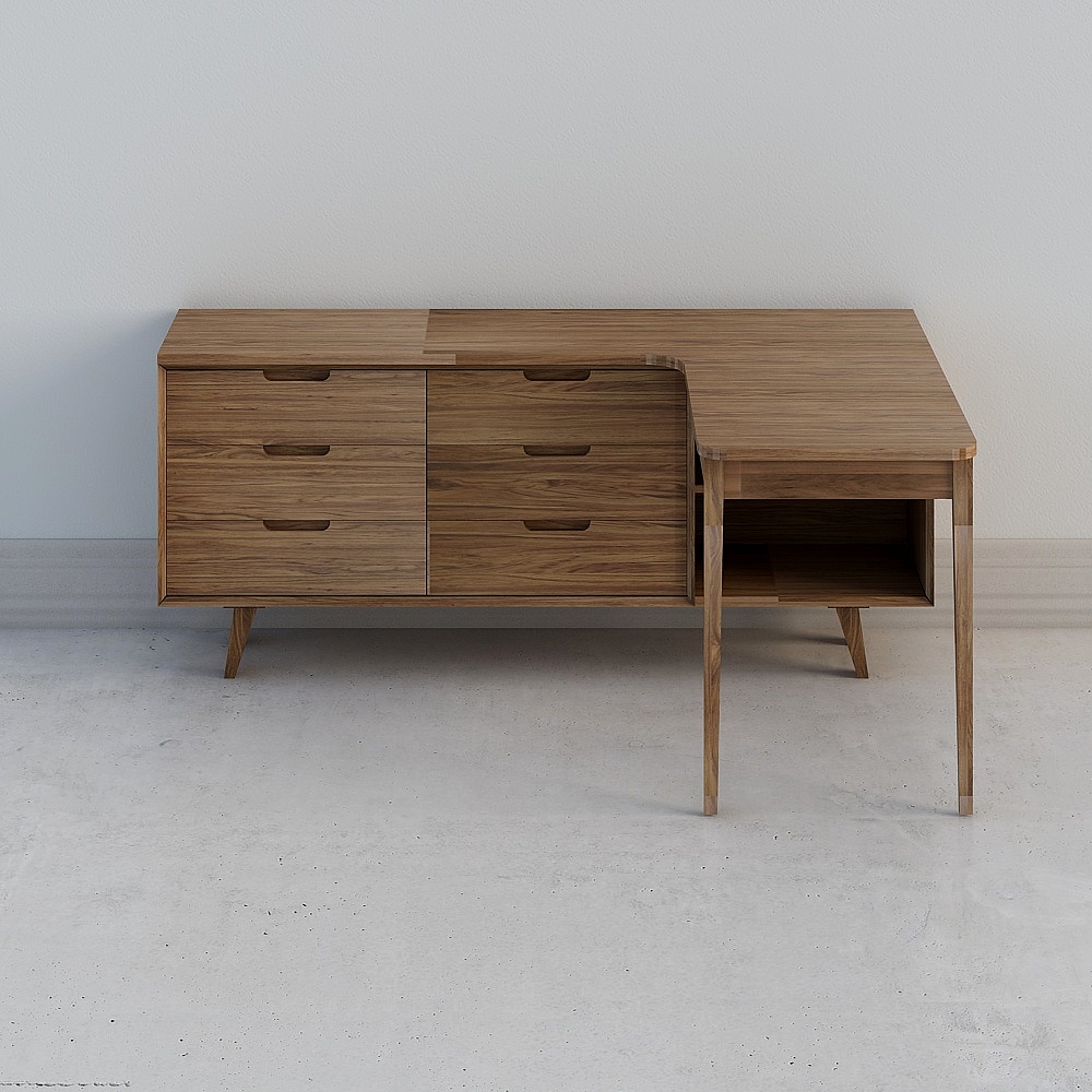 Bureau d'angle personnalisé et commode