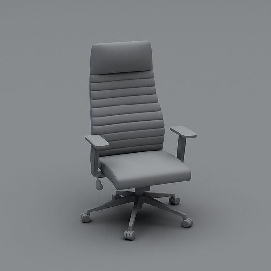 Elegant Low-Poly Office Chair 3D model