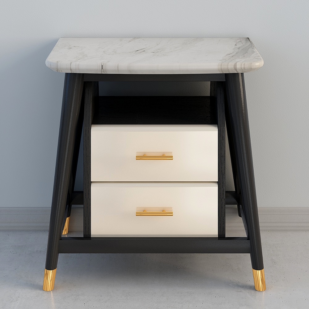 Elegant Modern Nightstand 3D model