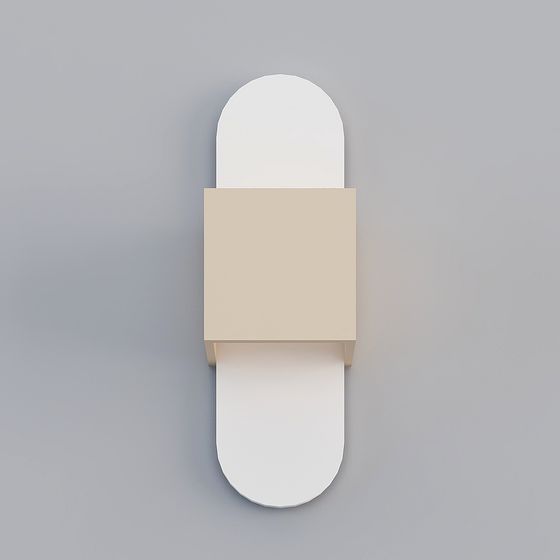 Elegant Low-Polygon 3D Wall Lamp Model