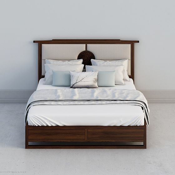 Cozy Retreat Bed 3D model