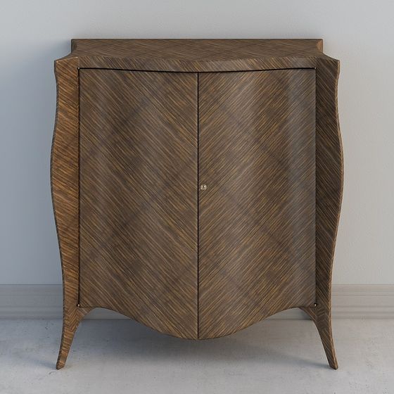 Elegant Vintage Storage Cabinet 3D model for Classic Interiors
