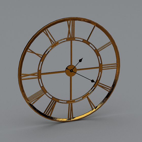 Elegant Vintage Clock 3D model