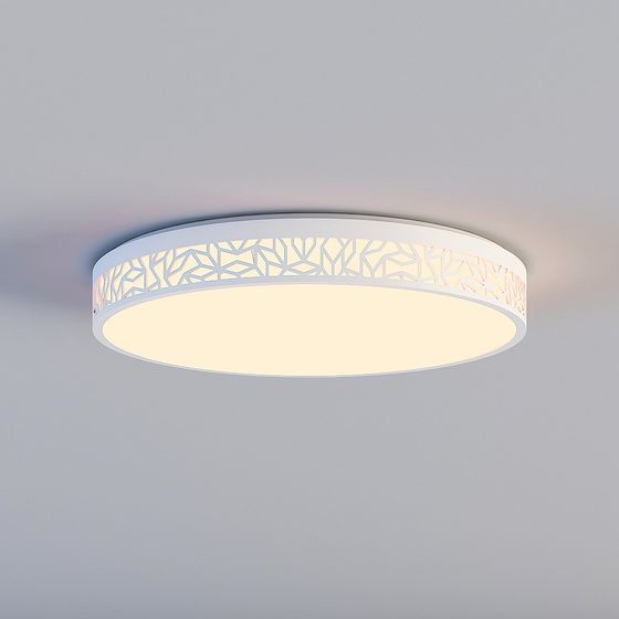 Stylish Round Pendant Light 3D model for Modern Interiors