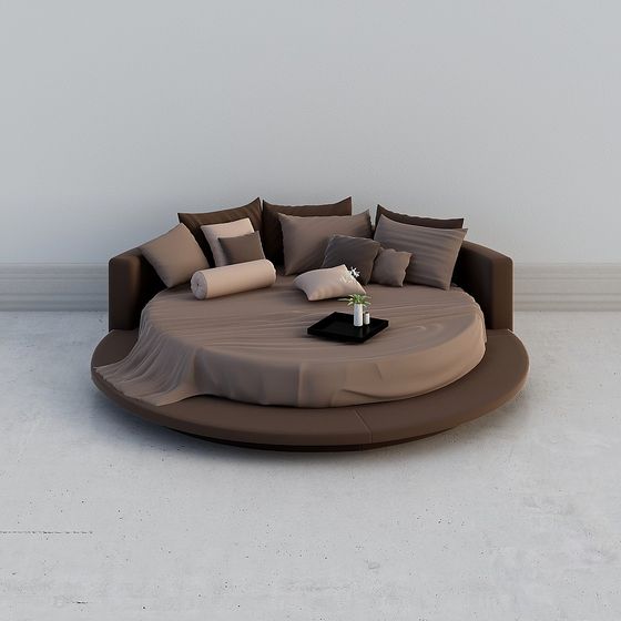 Round Lounger 3D model for Modern Interiors