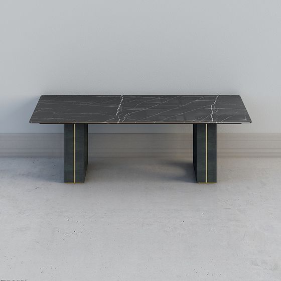 Elegant Low-Poly Dining Table 3D model