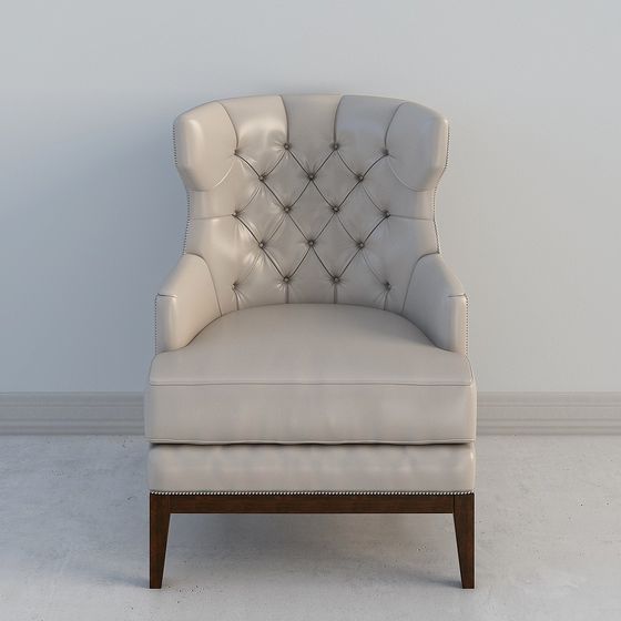 Classic Leather Chair 3D model