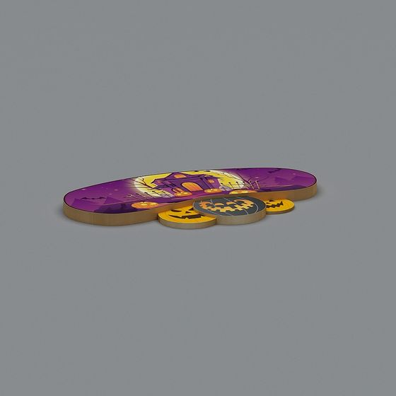 Haunted House Skateboard 3D model