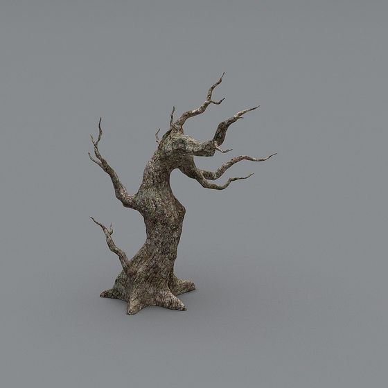 Twisted Tree 3D model - Low Poly Natural Sculpture