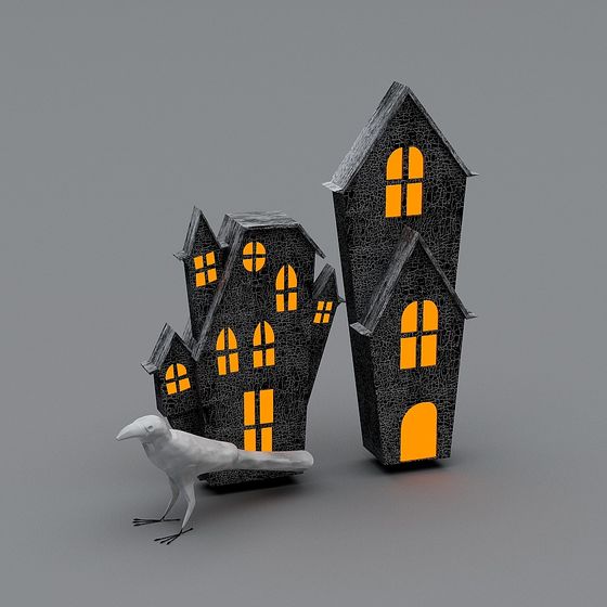 Ghostly Castle 3D Model for Haunting Designs