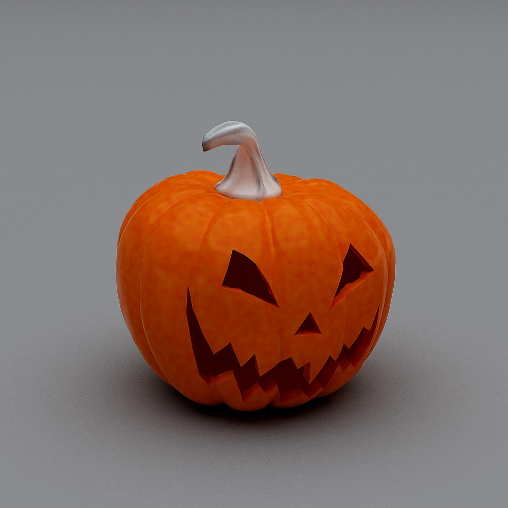 Realistic Jack-O'-Lantern 3D model for Halloween