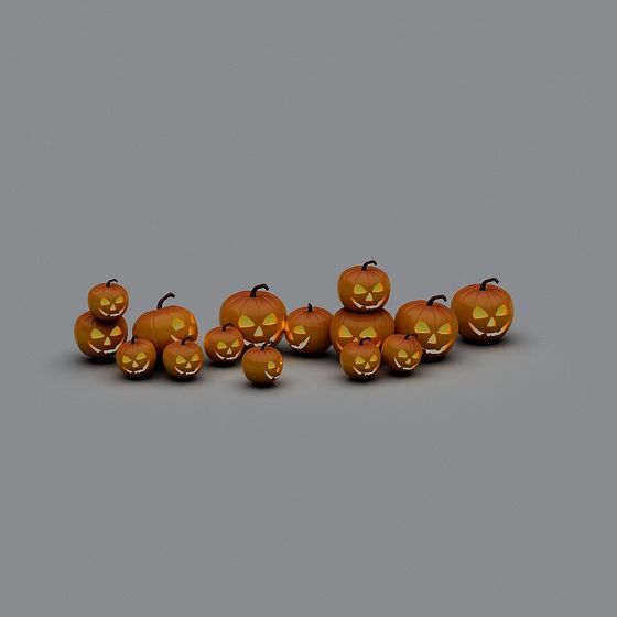 Halloween Jack-o'-Lanterns 3D model
