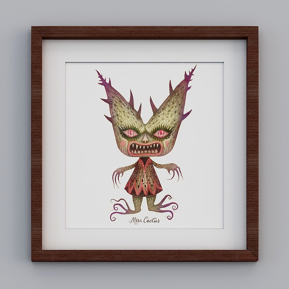Miss Cactus 3D model - A Unique Character Design