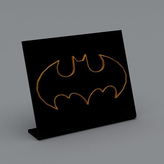 Low-Poly Batman Logo 3D Model
