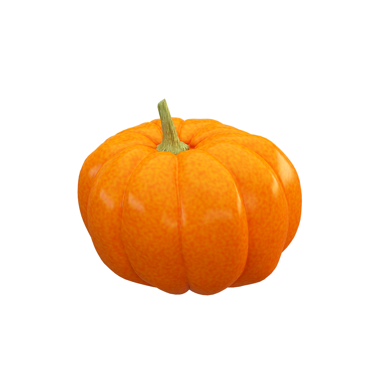 Low-Poly Pumpkin 3D Model – Autumn Design Asset