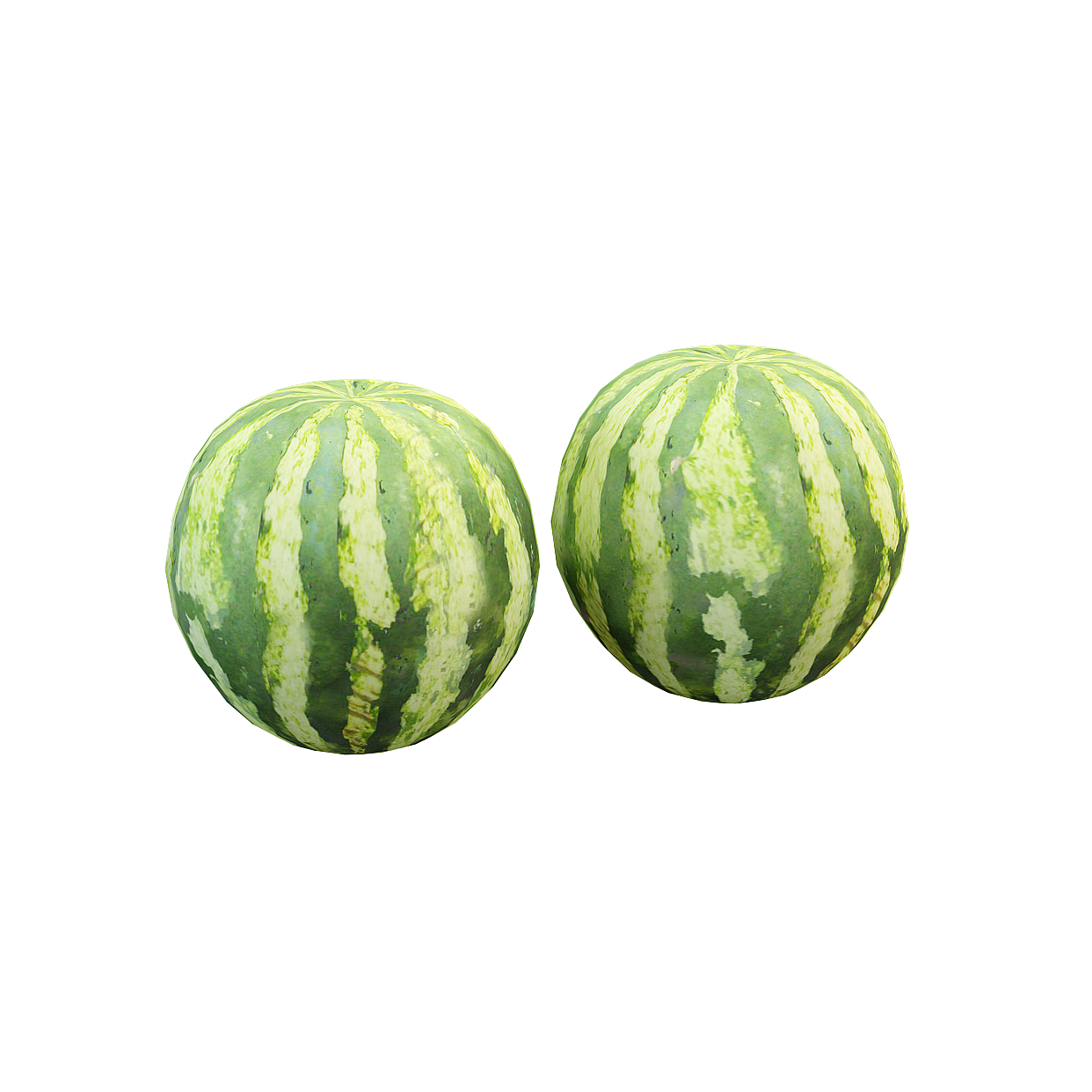 Realistic Watermelon 3D Model – Textured Natural Fruit