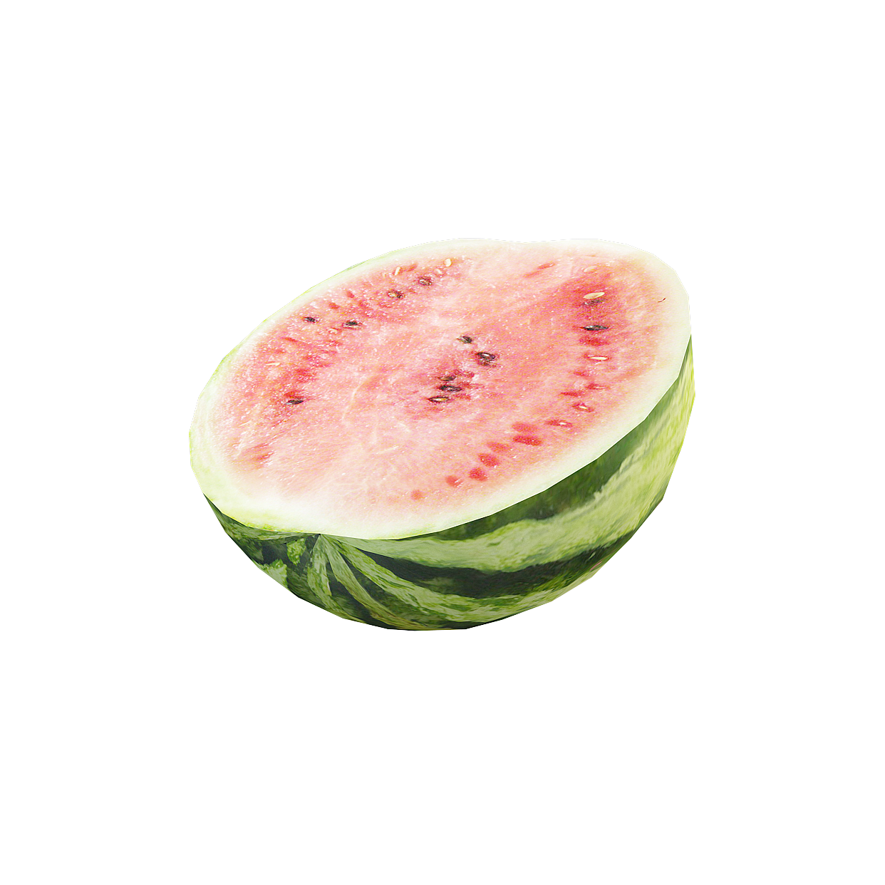 Realistic Watermelon Half 3D Model – Low-Poly Fruit Asset