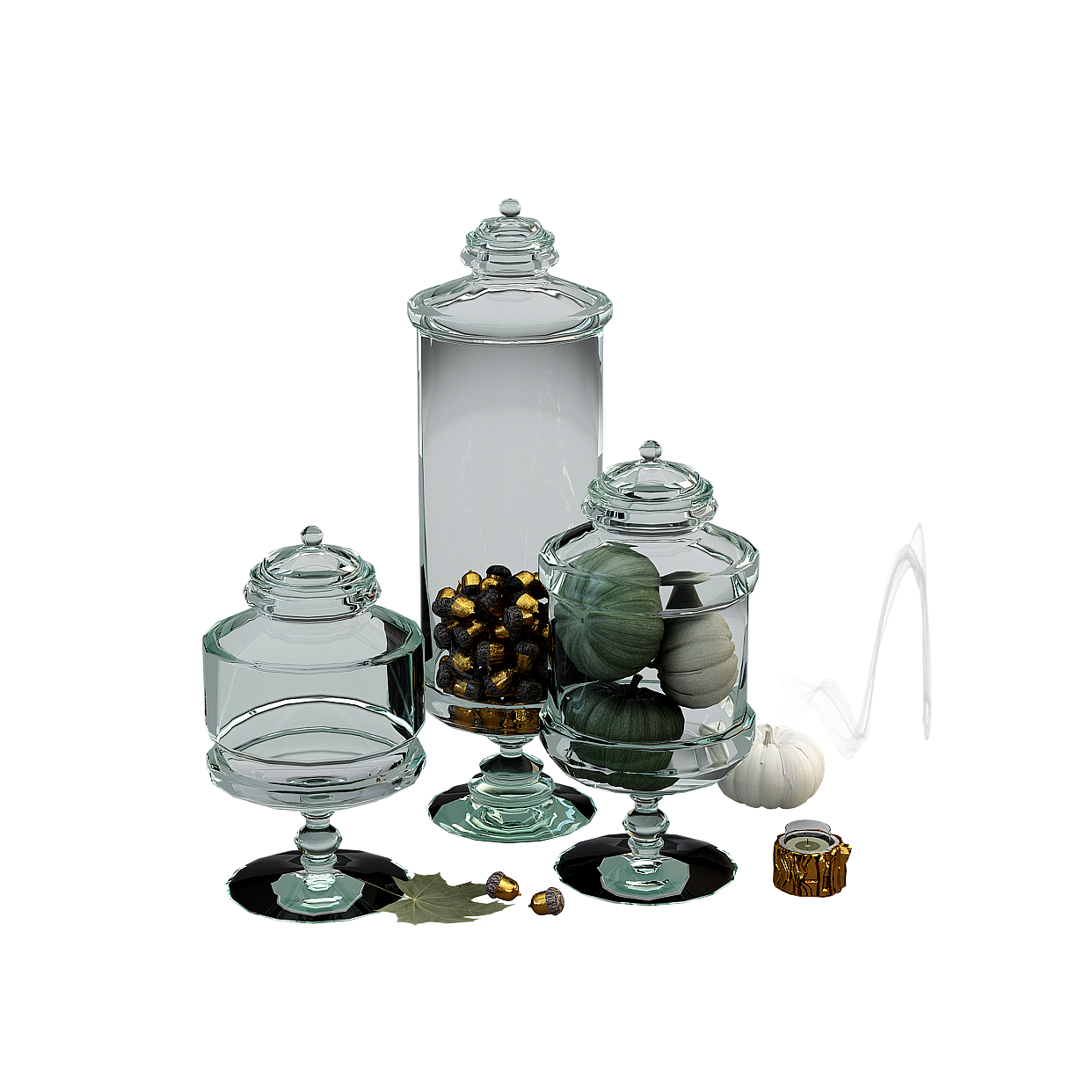 Modern Table Decor Black - Minimalist 3D Model