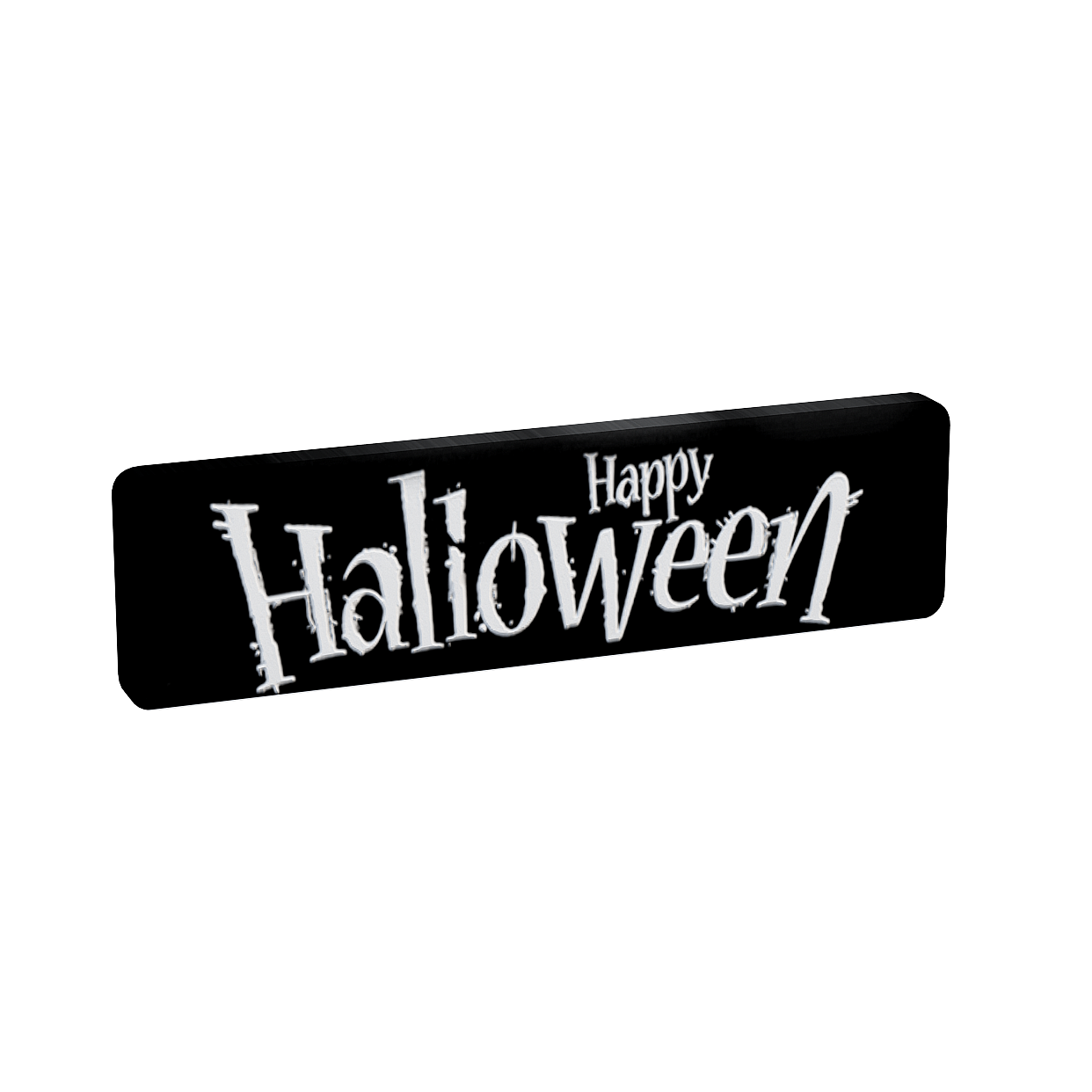 Happy Hallowe'en 3D Model – Black Gothic Text