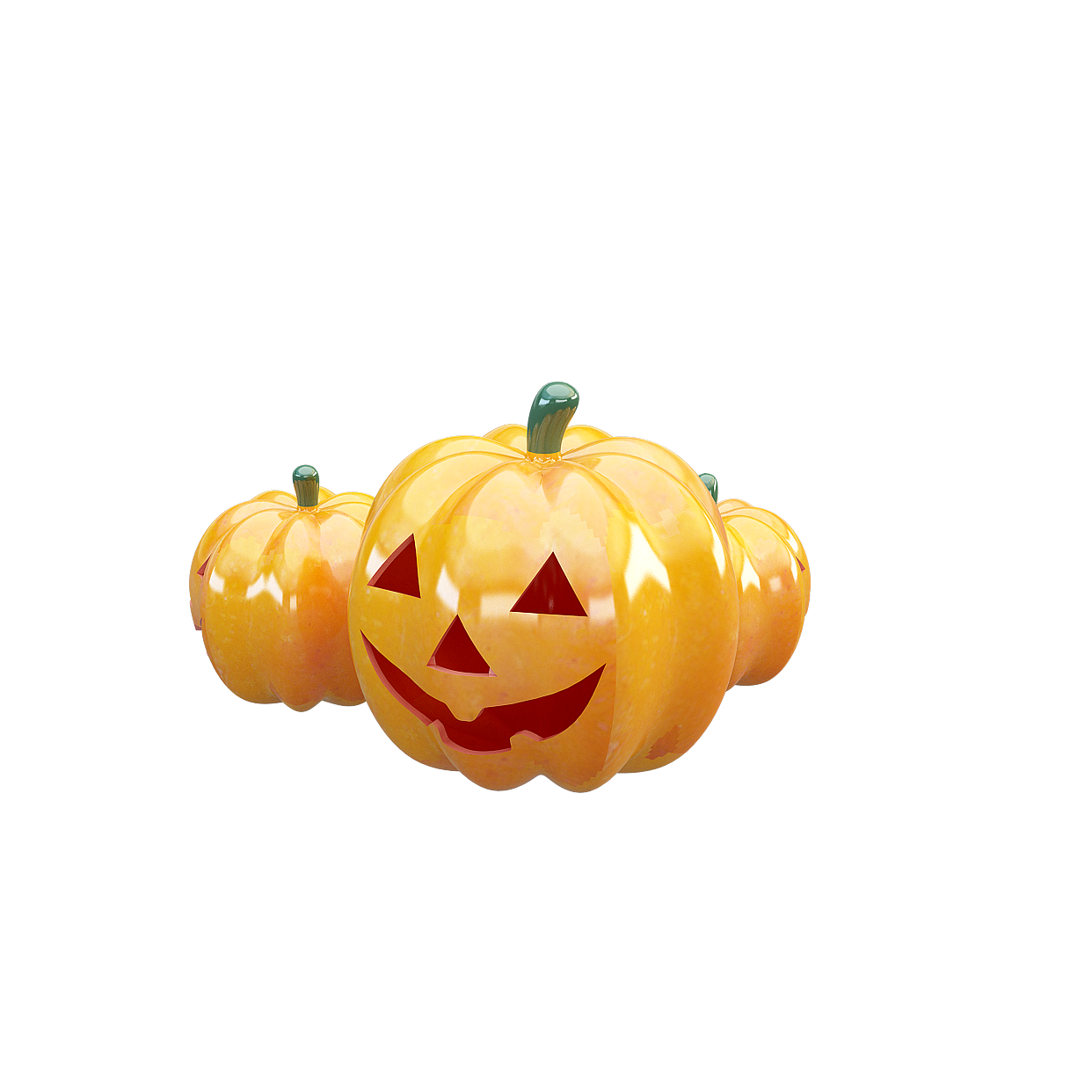 Festive Jack-O-Lantern 3D Model – Realistic Halloween Decor