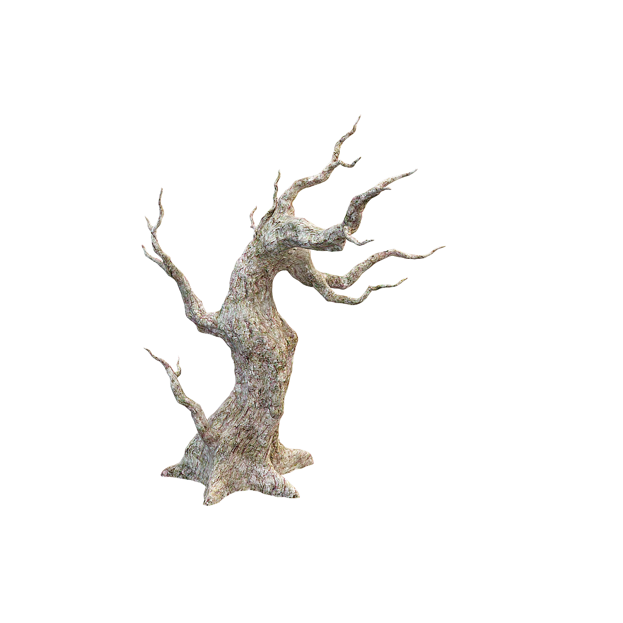 Twisted Tree 3D Model – Low Poly Natural Sculpture