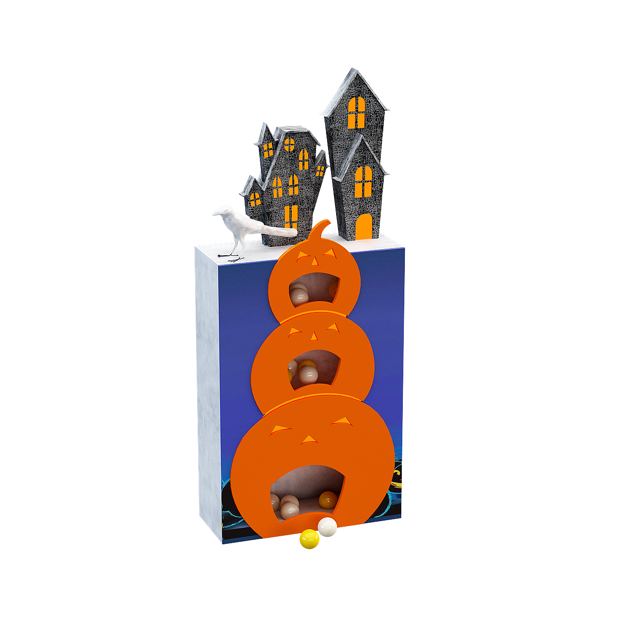 Halloween Haunted House 3D Model – Low-Poly Spooky Design