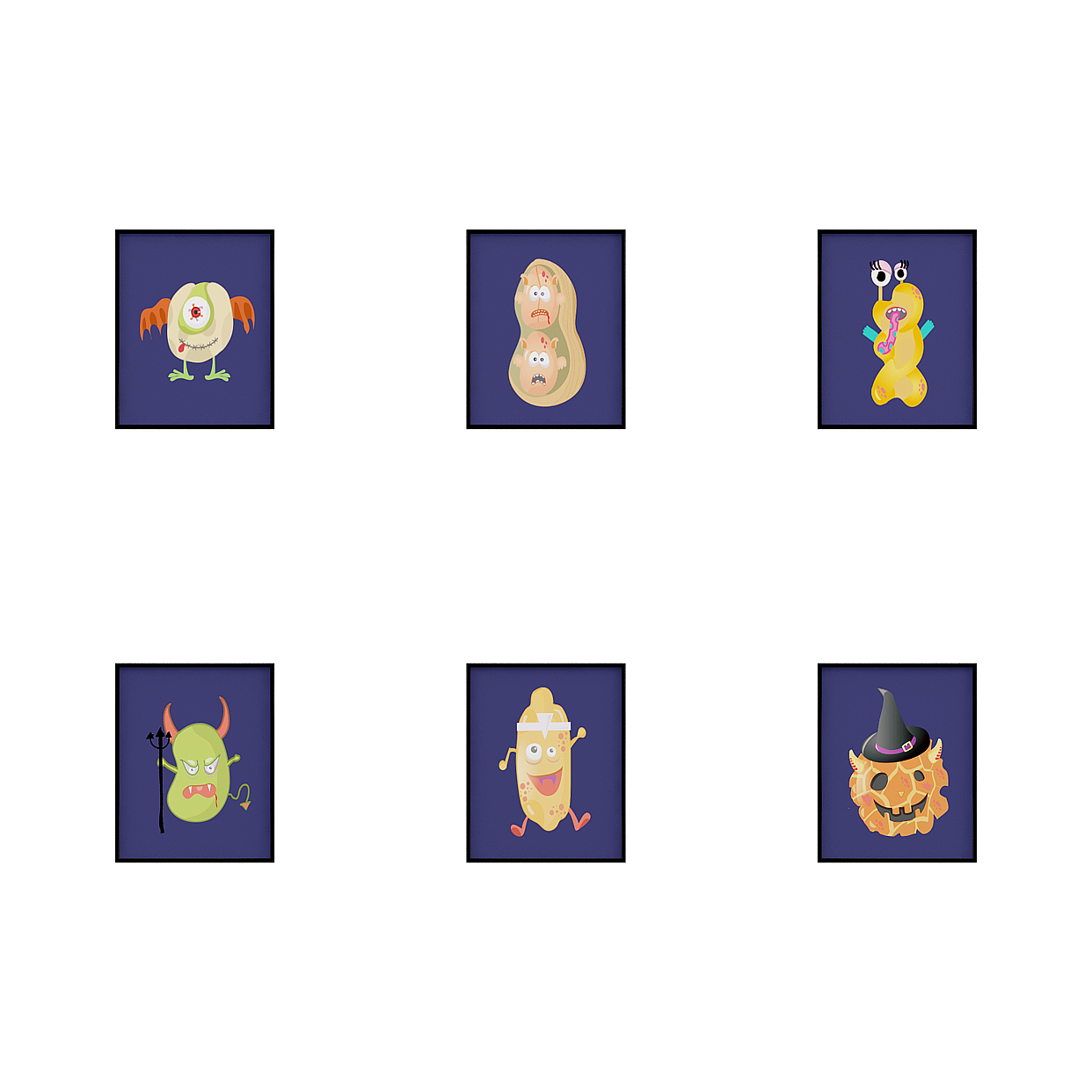 Halloween Characters Set 3D Model – Low-Poly Playful Figures