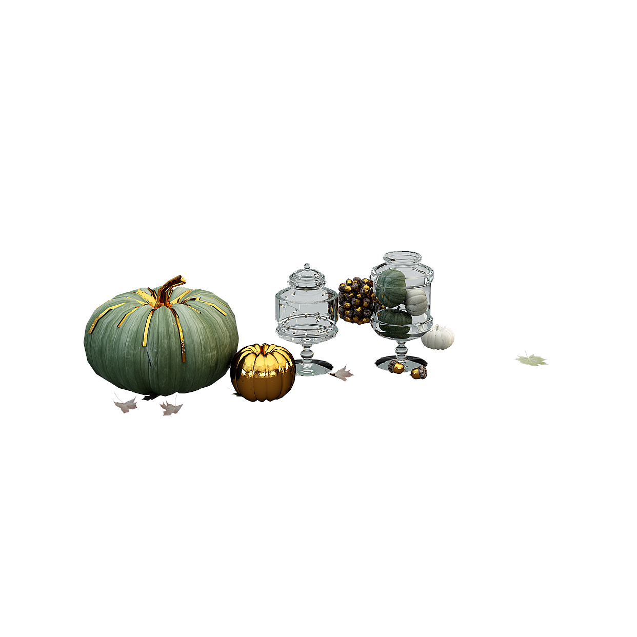 Cozy Harvest Display 3D Model – Autumn Decor