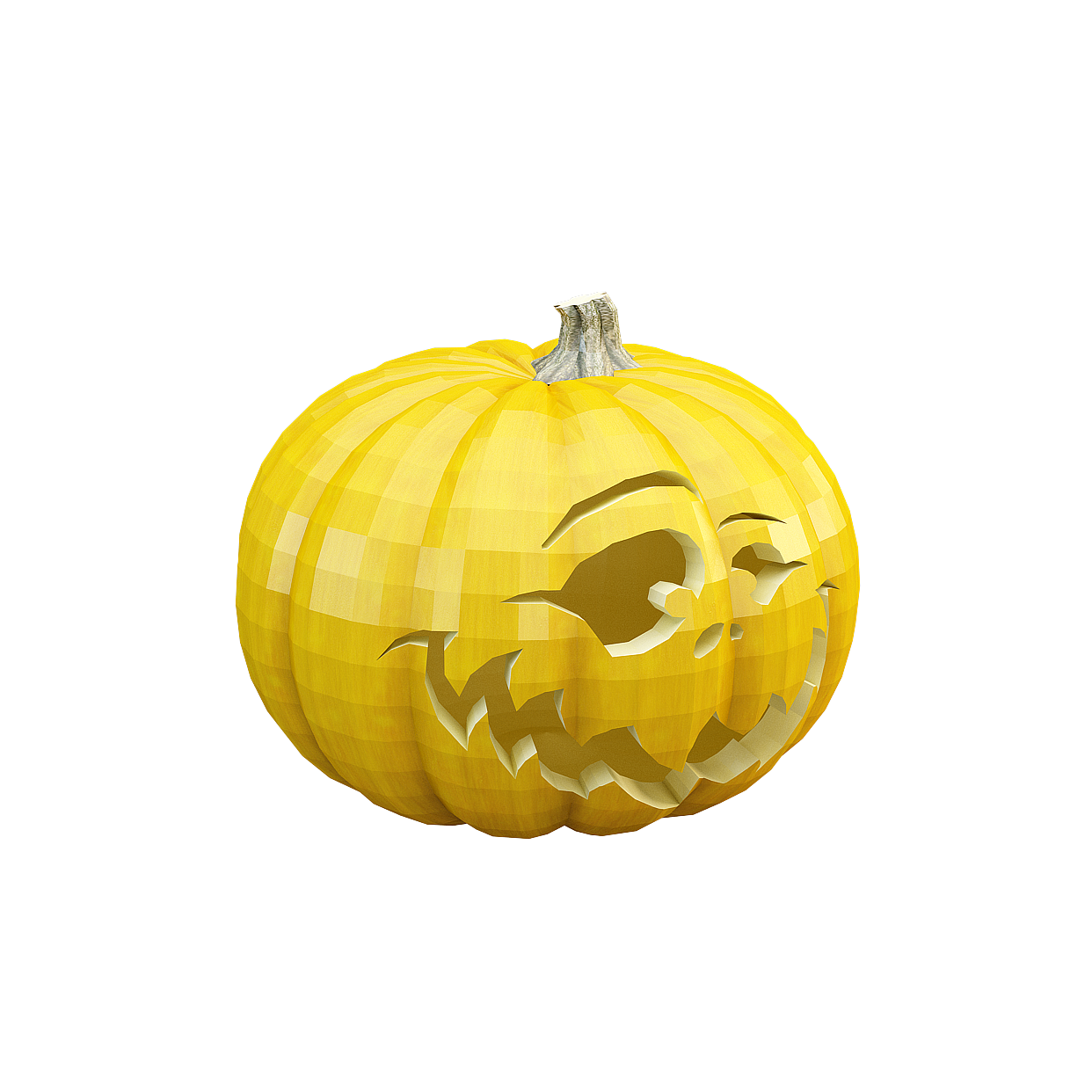 Low-Poly Jack-o'-Lantern 3D Model – Vibrant Halloween Design