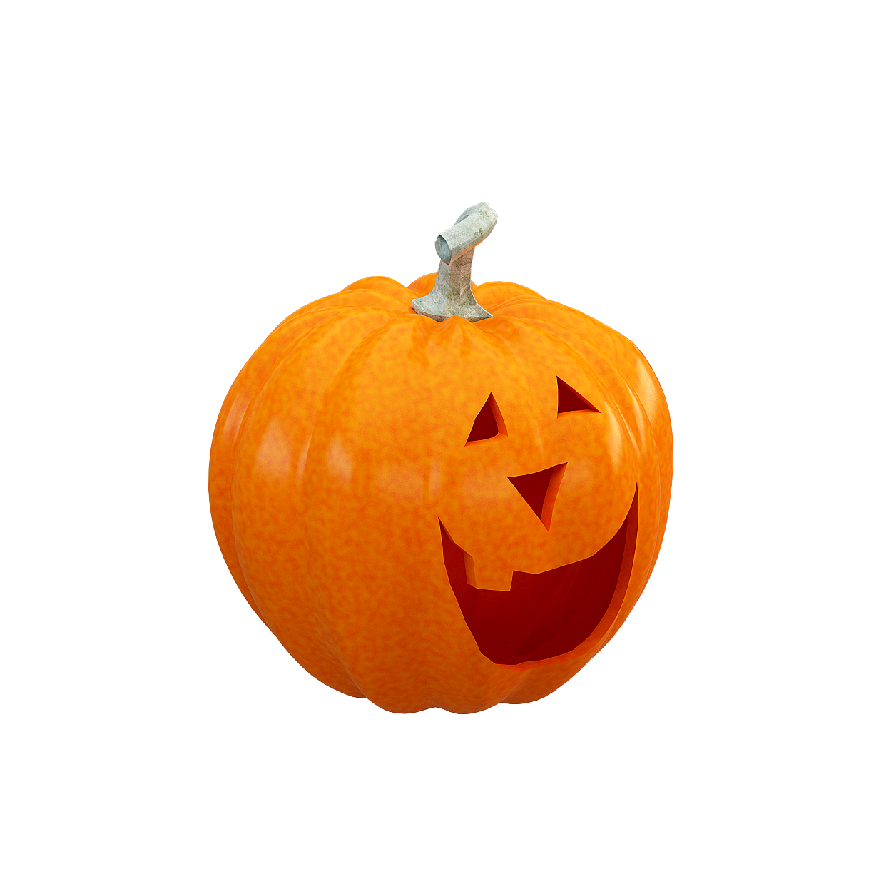 Halloween Pumpkin 3D Model – Vibrant Jack-o'-Lantern